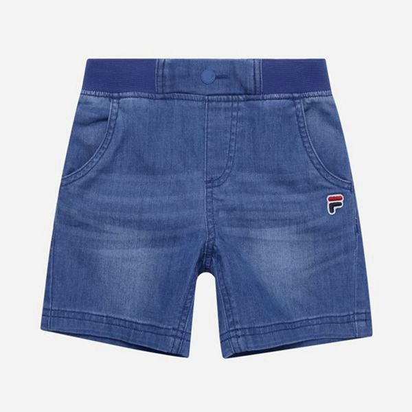 Fila Denim Boy's Shorts - Blue,NZ 537-36285